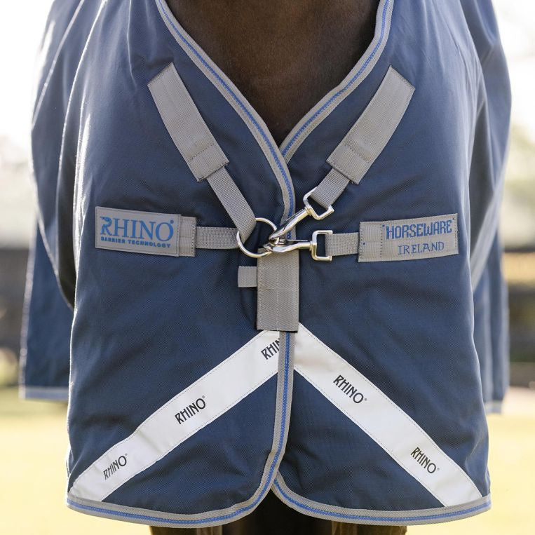 Horseware Ireland Rhino 0g Turnout Rug #colour_navy-titanium-grey-classic-blue