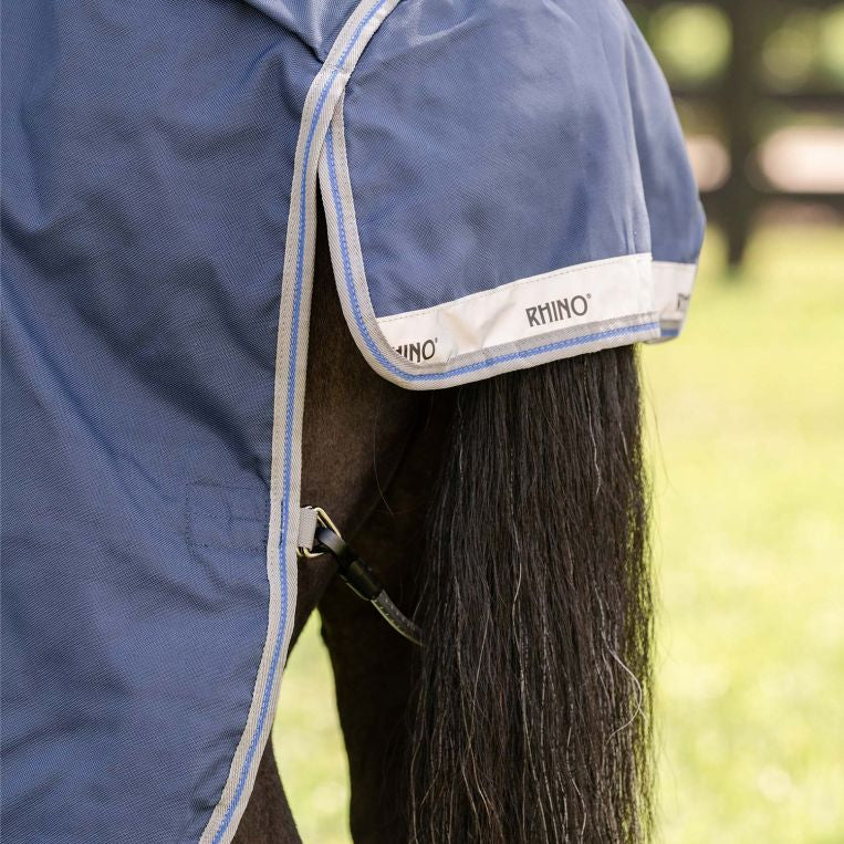 Horseware Ireland Rhino 250g Vari-Layer Turnout Rug #colour_navy-titanium-grey-classic-blue