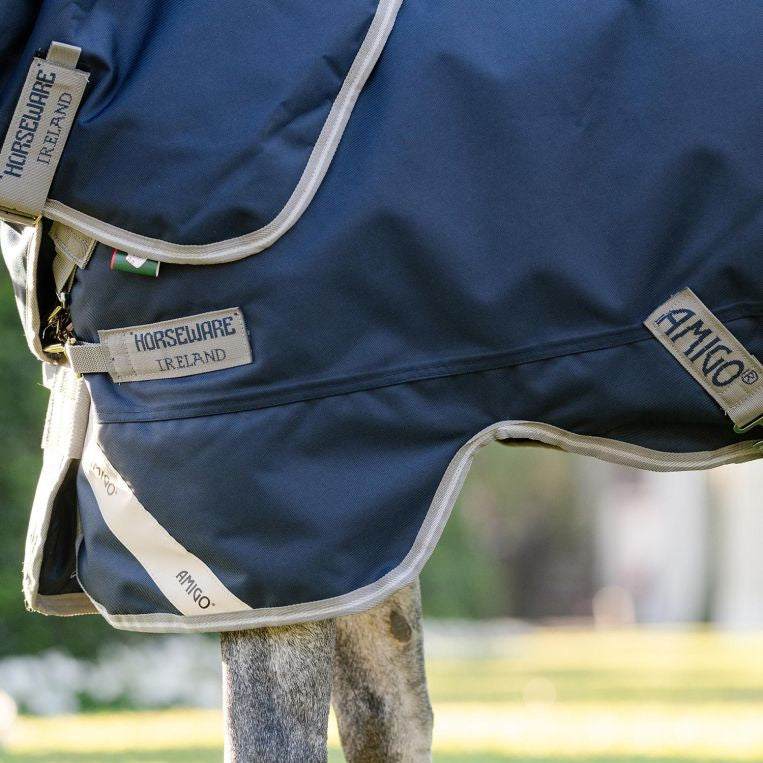 Horseware Ireland Amigo 1200D Plus Pony 50g Turnout Rug #colour_navy-titanium-grey-silver