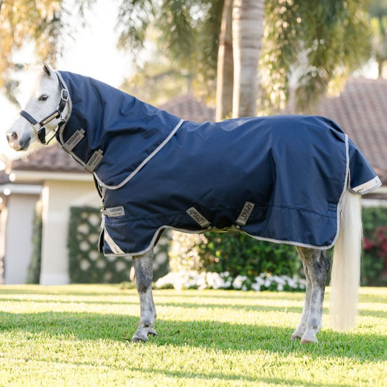Horseware Ireland Amigo 1200D Plus Pony 50g Turnout Rug #colour_navy-titanium-grey-silver