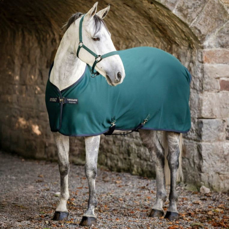 Horseware Ireland Amigo Jersey Cooler #colour_dynasty green-navy-silver