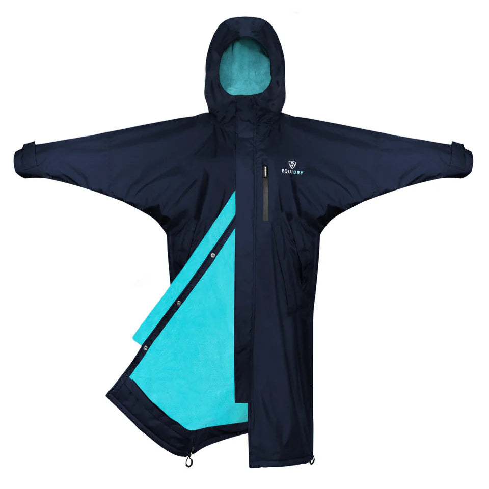 EQUIDRY Women's Thin Fleece Evolution #colour_navy-turquoise