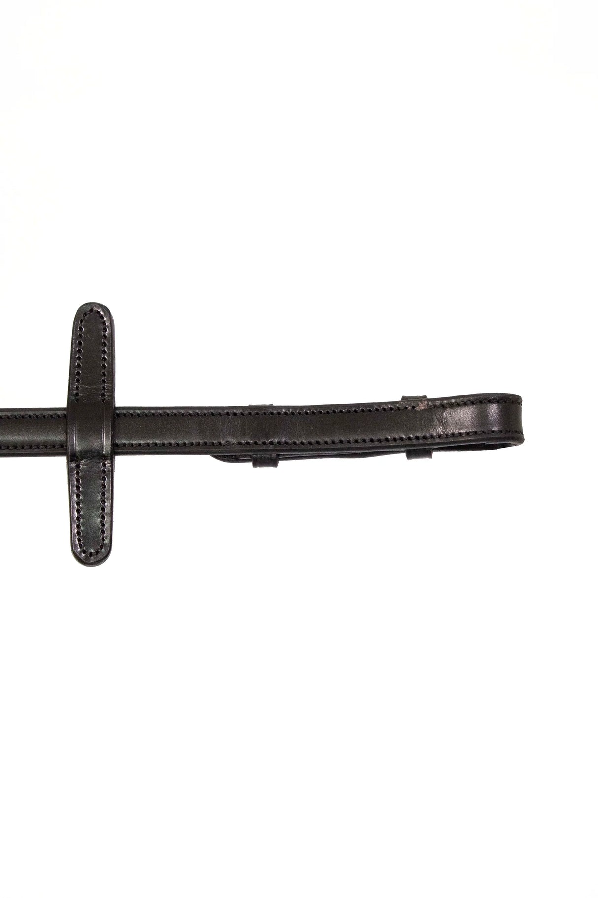 Henry James BioThane Bio Grip Hybrid Rubber Reins with Leather Stoppers #colour_black