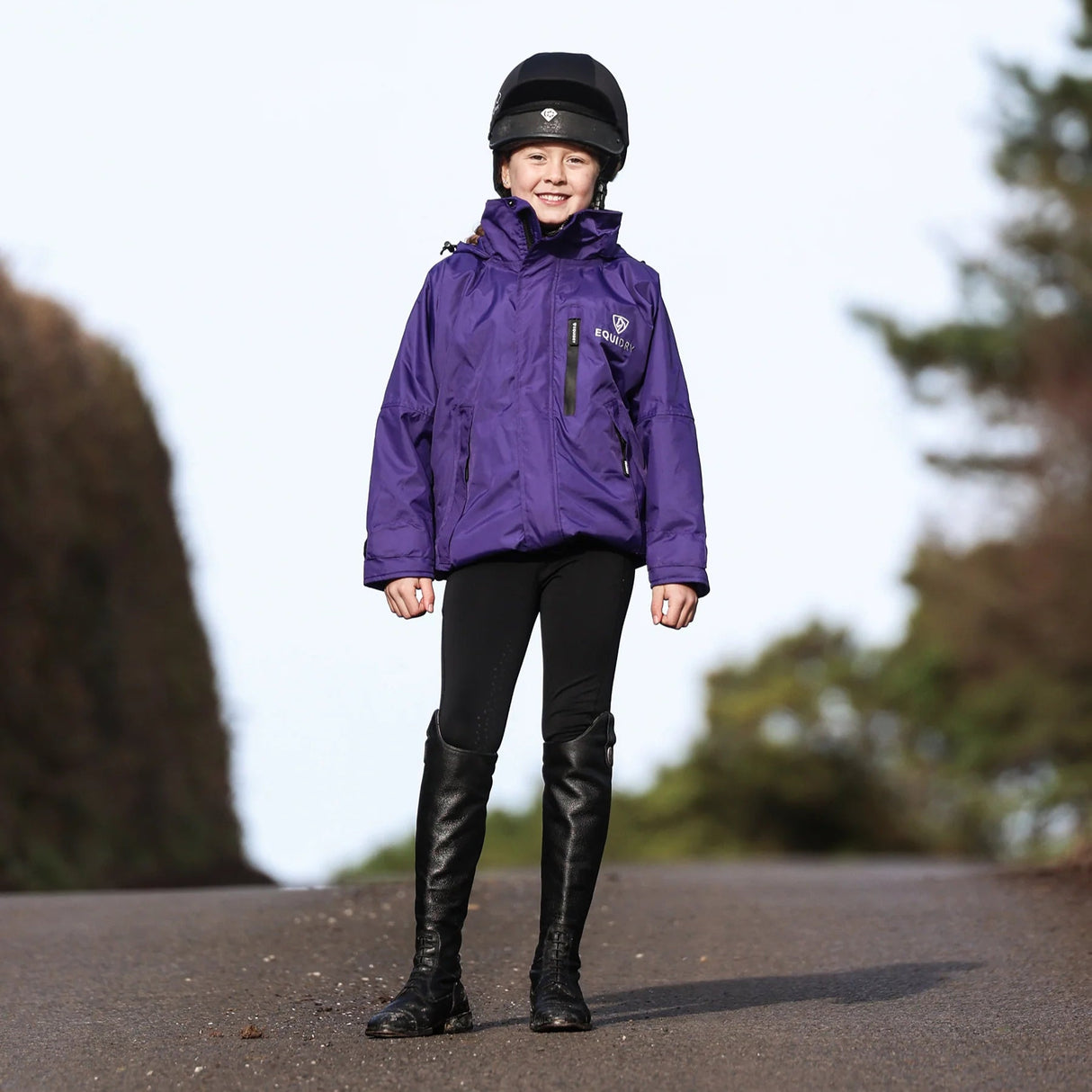 EQUIDRY Children's Thin Fleece Shortie #colour_purple
