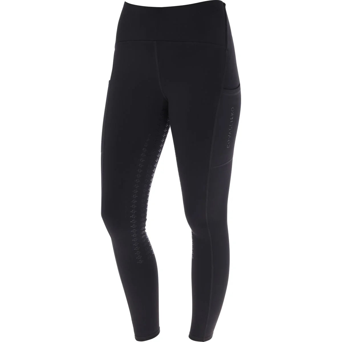 Covalliero Children's Full Grip Riding Tights #colour_black
