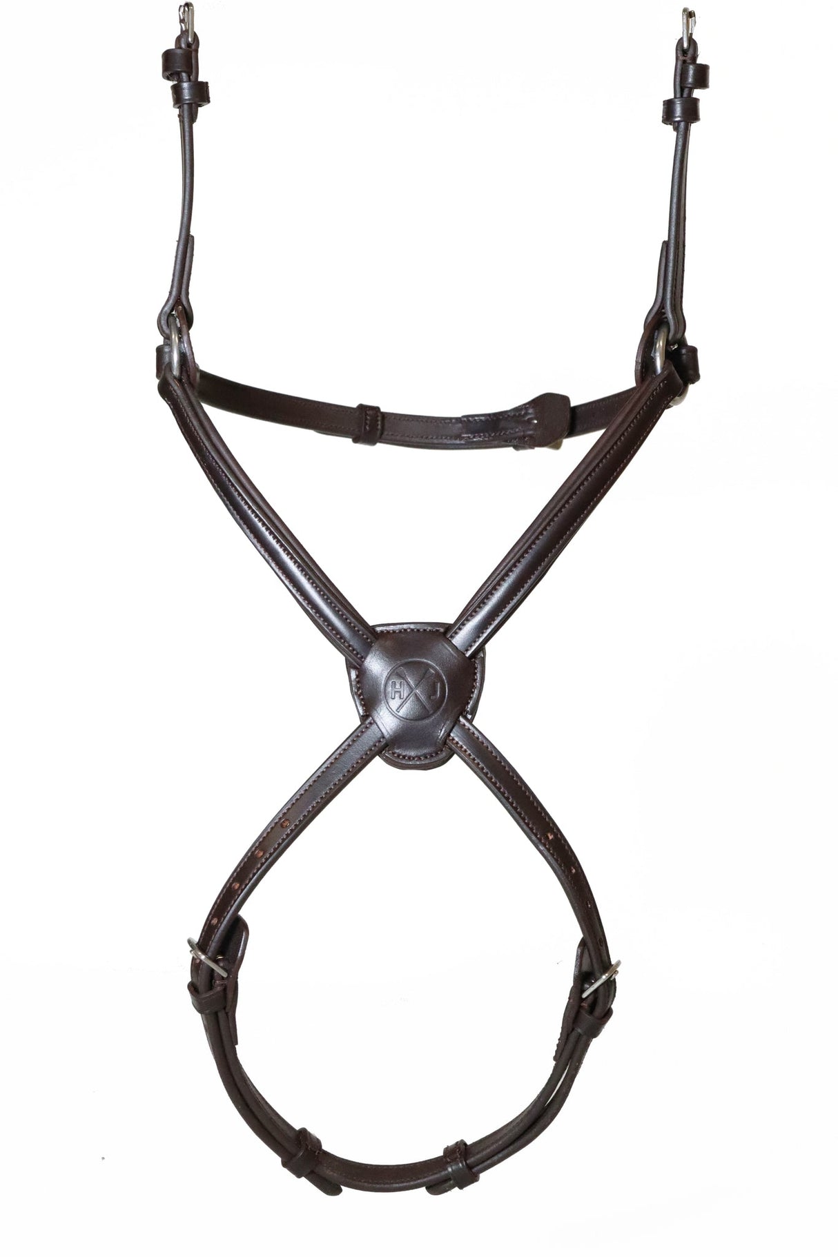 Henry James Double Buckle Figure 8 Grackle Noseband #colour_havana-brown