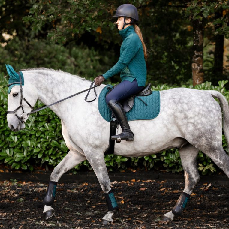 Horseware Ireland Close Contact Saddle Pad #colour_dynasty-green