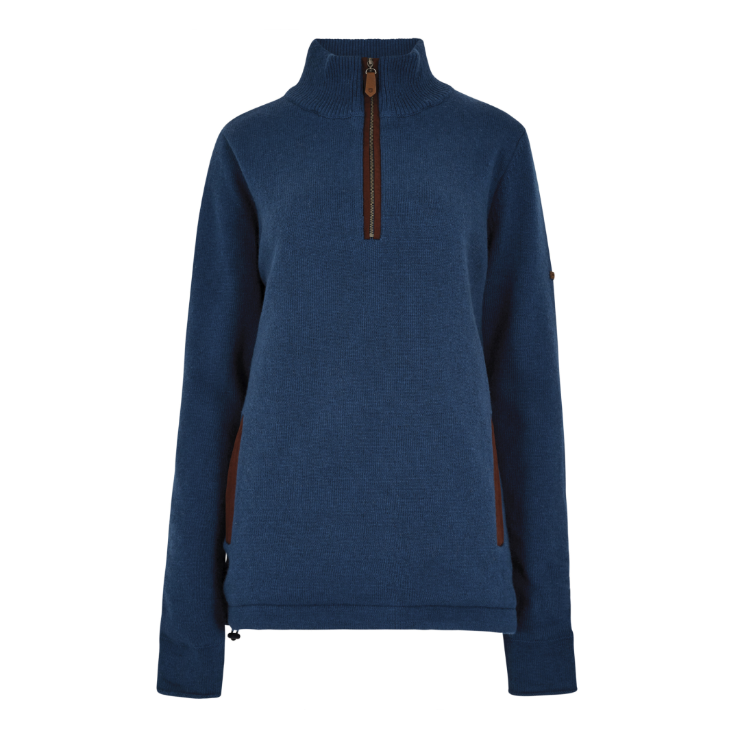 Dubarry Womens Morrisey Zip Neck Sweater #Colour_peacock