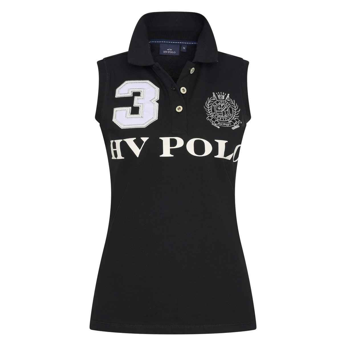 HV Polo Favouritas Sleeveless Polo Shirt #colour_black