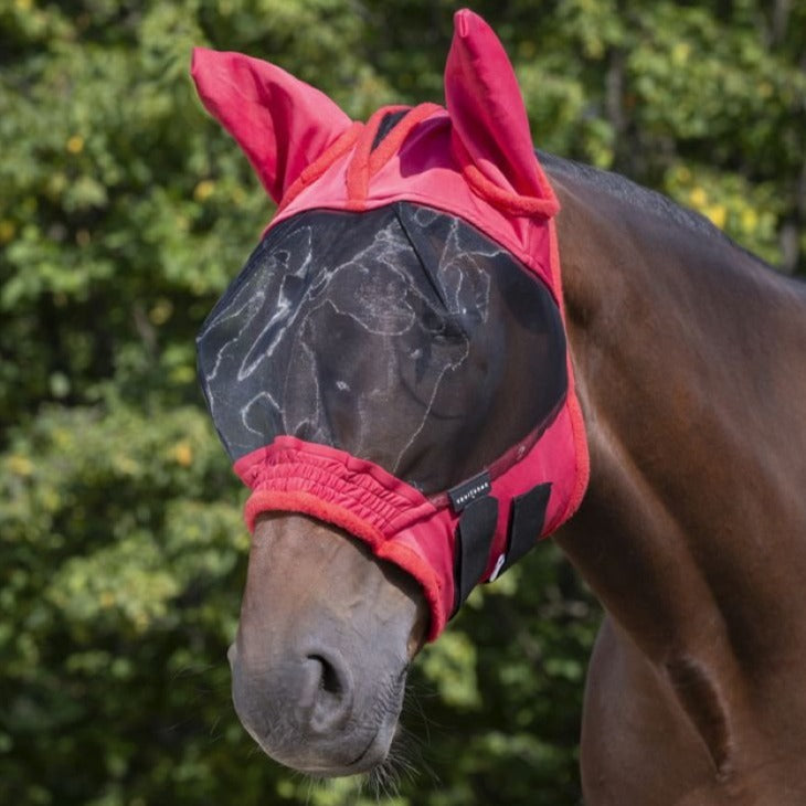 Equitheme Doux Fly Mask #colour_red