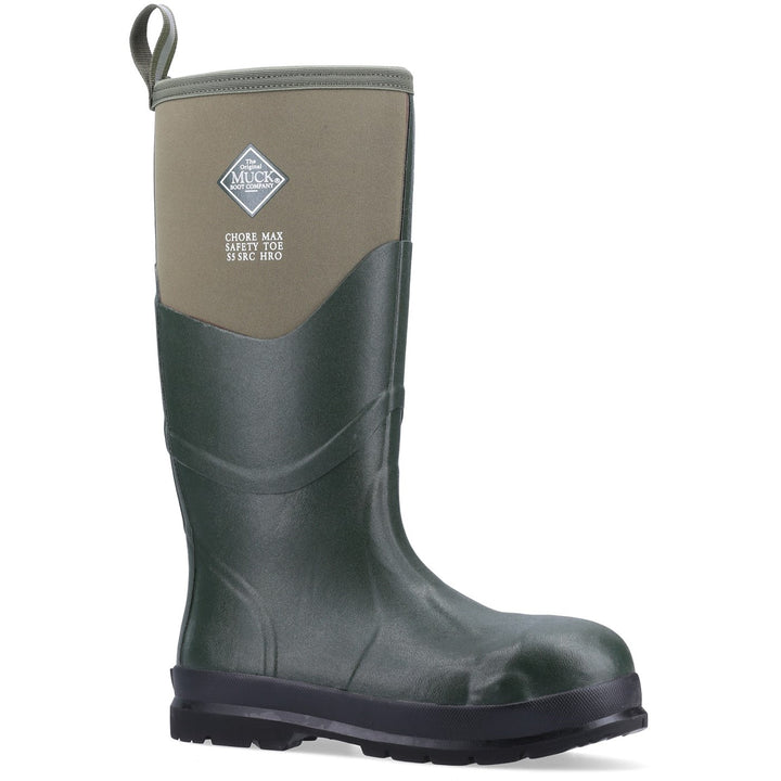 Muck Boot Chore Max S5 Safety Wellington Boots #colour_moss