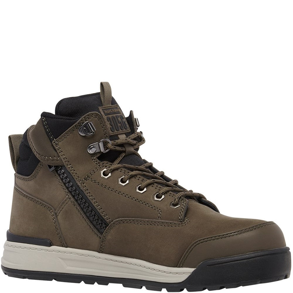 Hard Yakka 3056 Lace Zip Safety Boot #colour_cedar