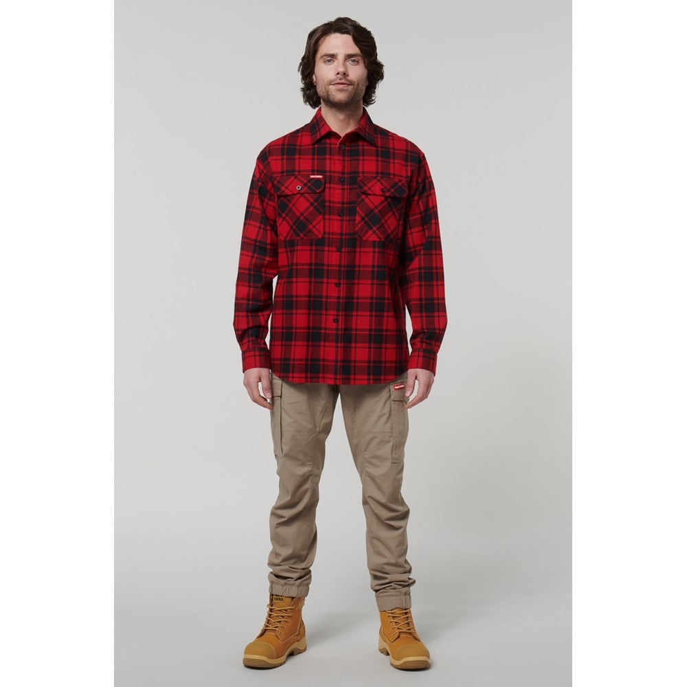 Hard Yakka Core Flannel Shirt #colour_red