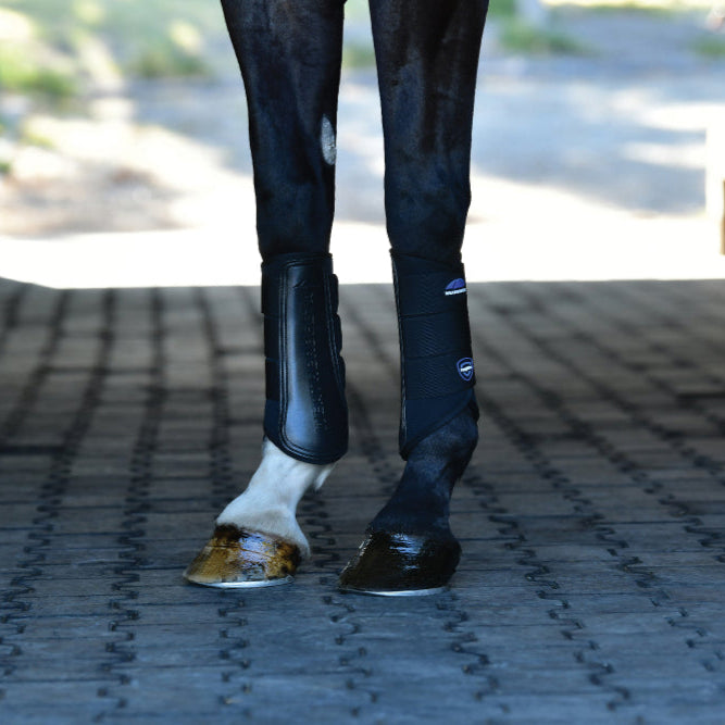 Weatherbeeta Tough-Tec Prime Brushing Boots #colour_black-black