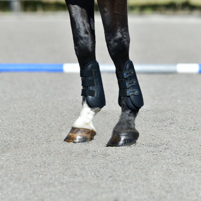 Weatherbeeta Tough-Tec Pro Open Front Boots #colour_black