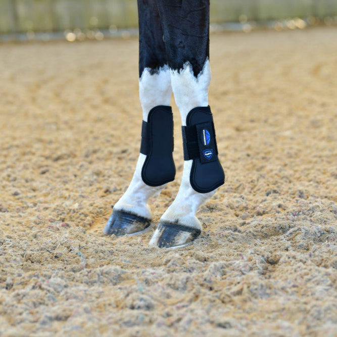 Weatherbeeta Tough-Tec Prime Open Front Boots #colour_black-black