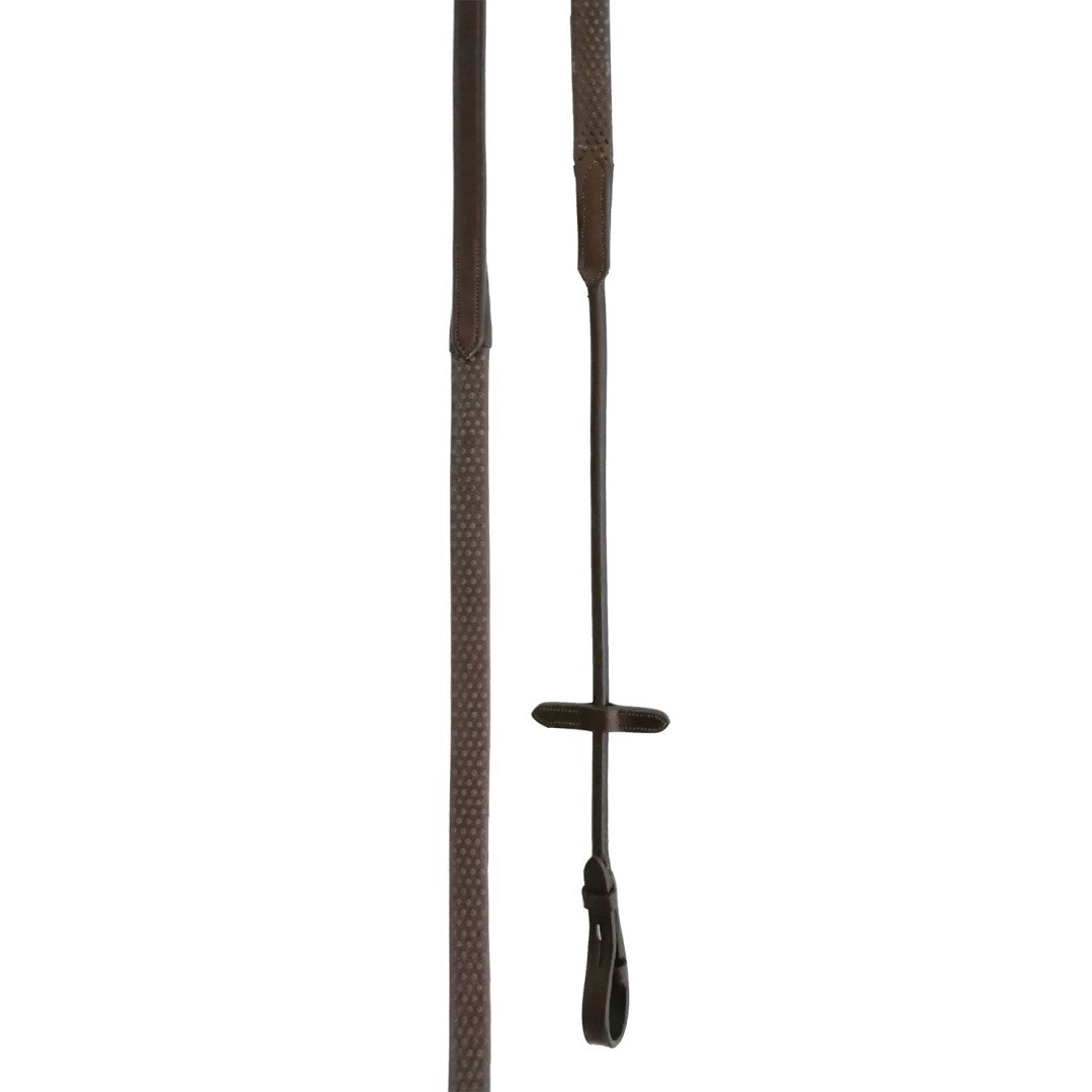 Acavallo Tubular Reins Leather & Rubber #colour_cognac