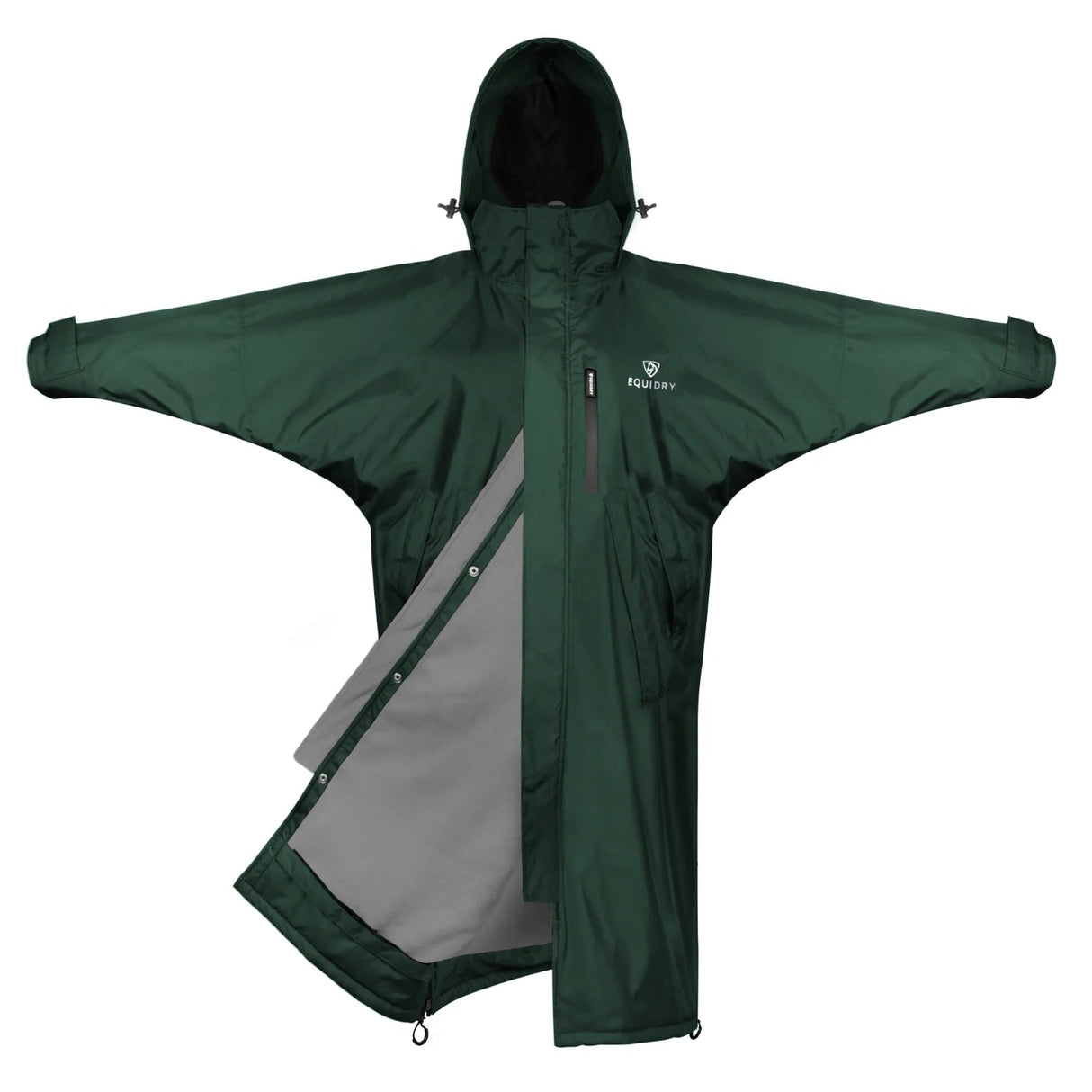 EQUIDRY Women's Thin Fleece Evolution #colour_black-forest-green
