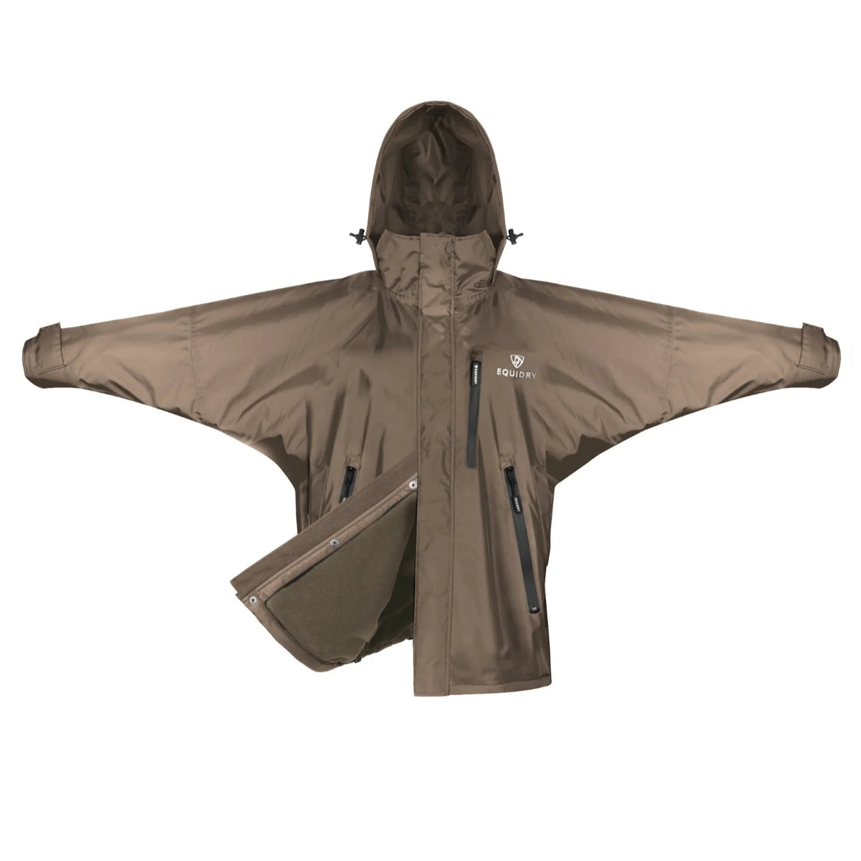 EQUIDRY Children's Thin Fleece Shortie #colour_taupe