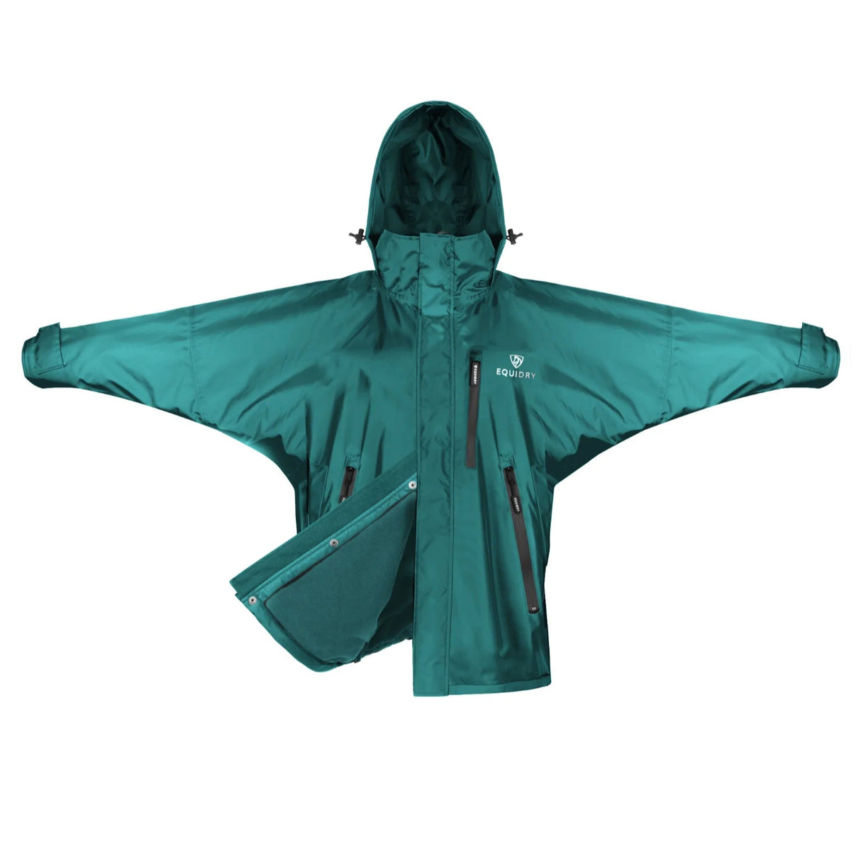 EQUIDRY Women's Thin Fleece Shortie #colour_teal-teal