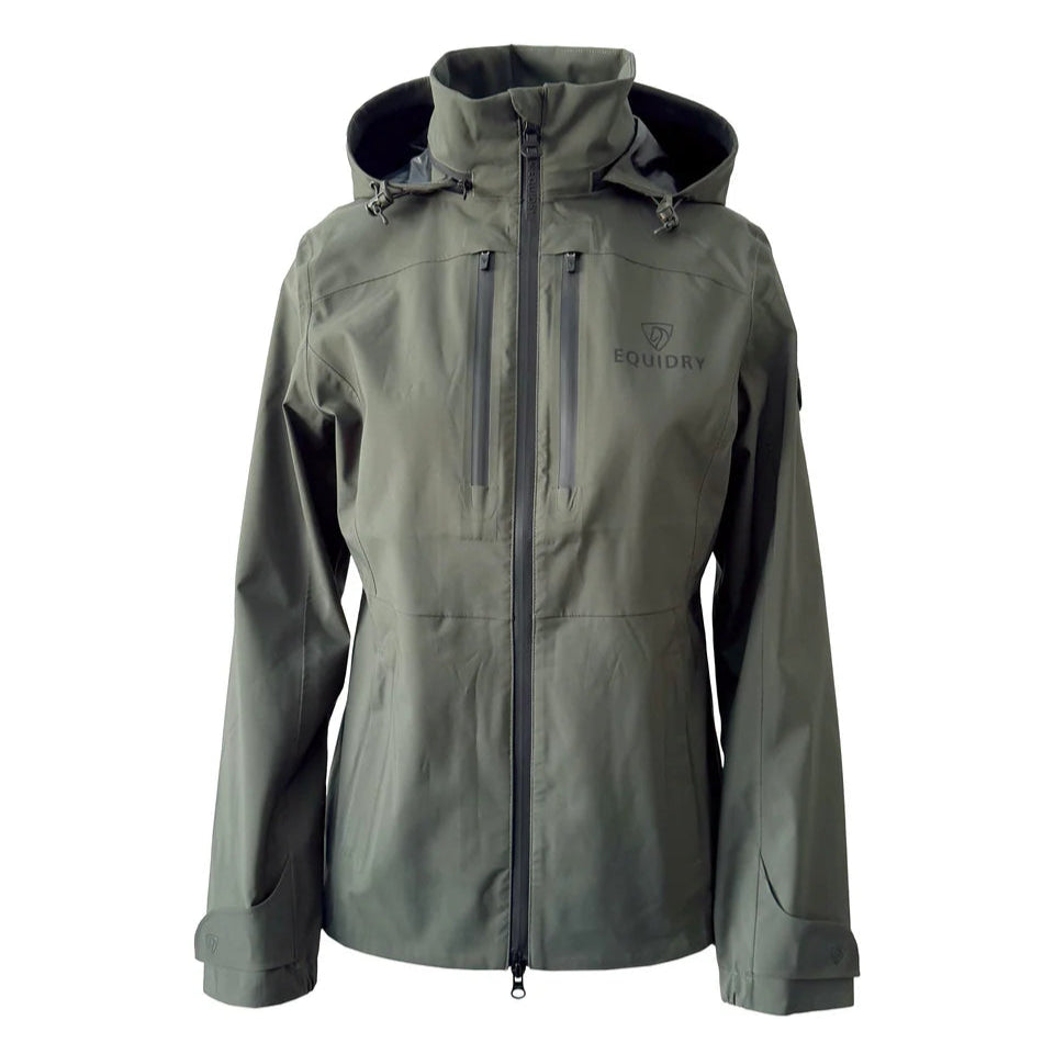 EQUIDRY Girl's Varsha Jacket #colour_black-forest-green