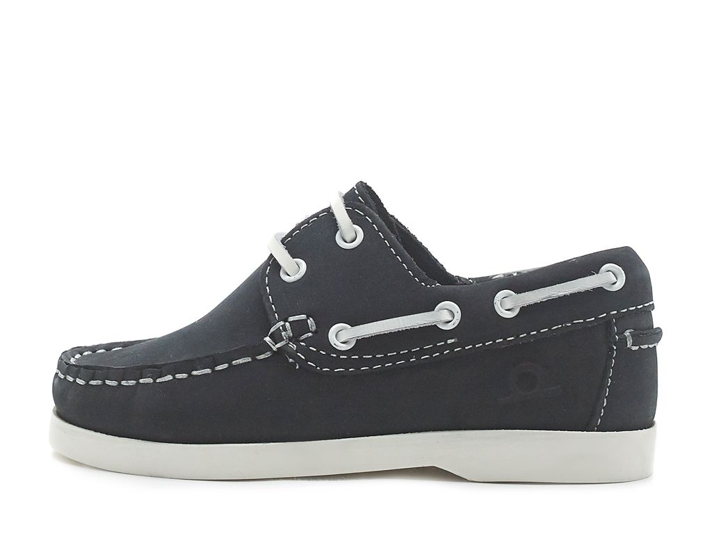 Chatham Henry Kids Nubuck Boat Shoes#colour_navy