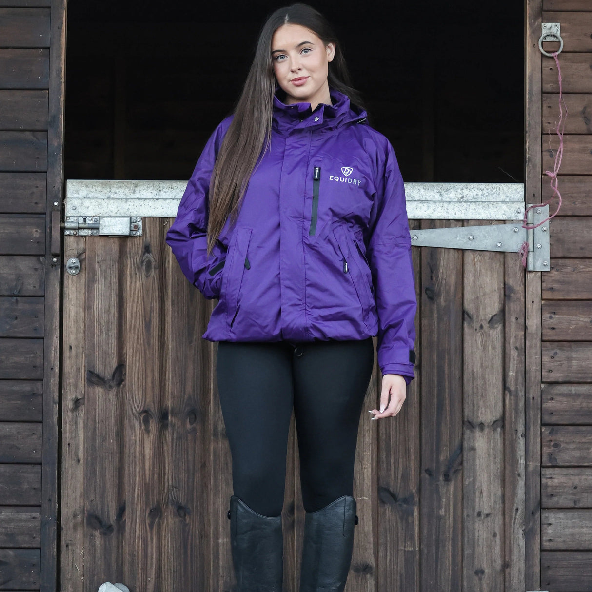 EQUIDRY Women's Thin Fleece Shortie #colour_purple