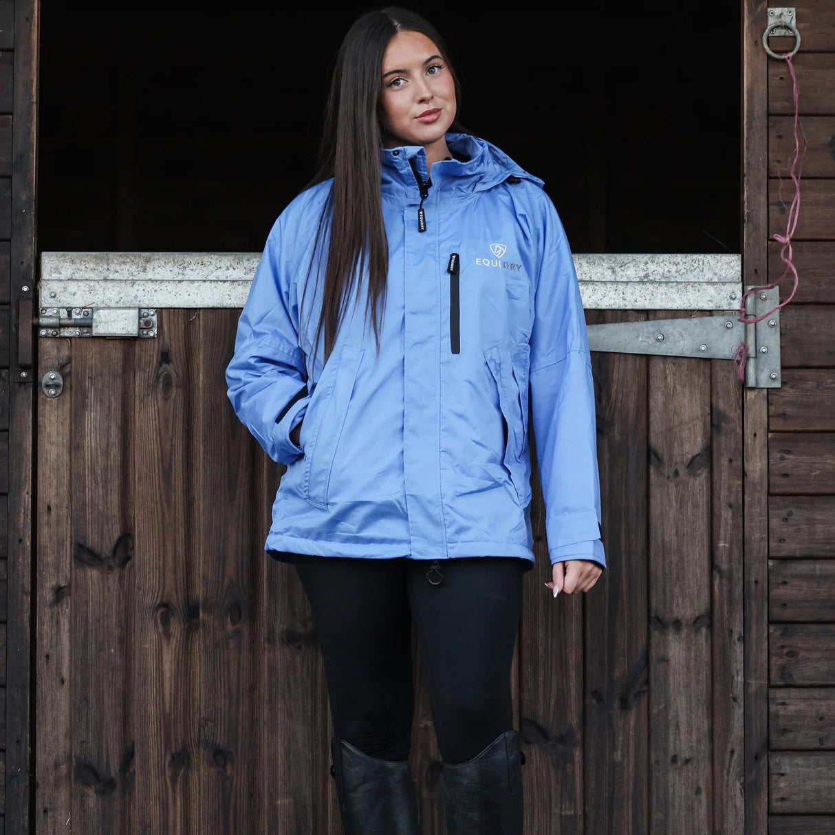 EQUIDRY Women's Thin Fleece Shortie #colour_sky-blue