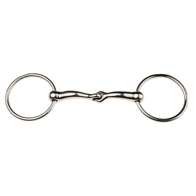 JP Korsteel Stainless Steel Jointed Loose Ring Snaffle Bit