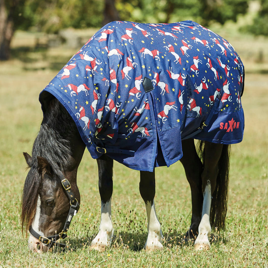 Saxon 600D Combo Neck Medium Weight Pony Turnout Rug