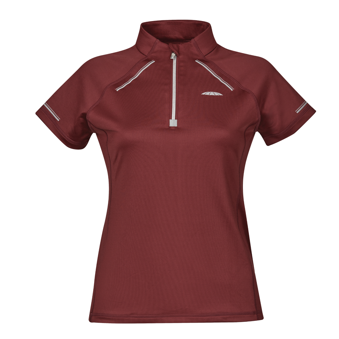 Weatherbeeta Victoria Premium Short Sleeve Top #colour_maroon