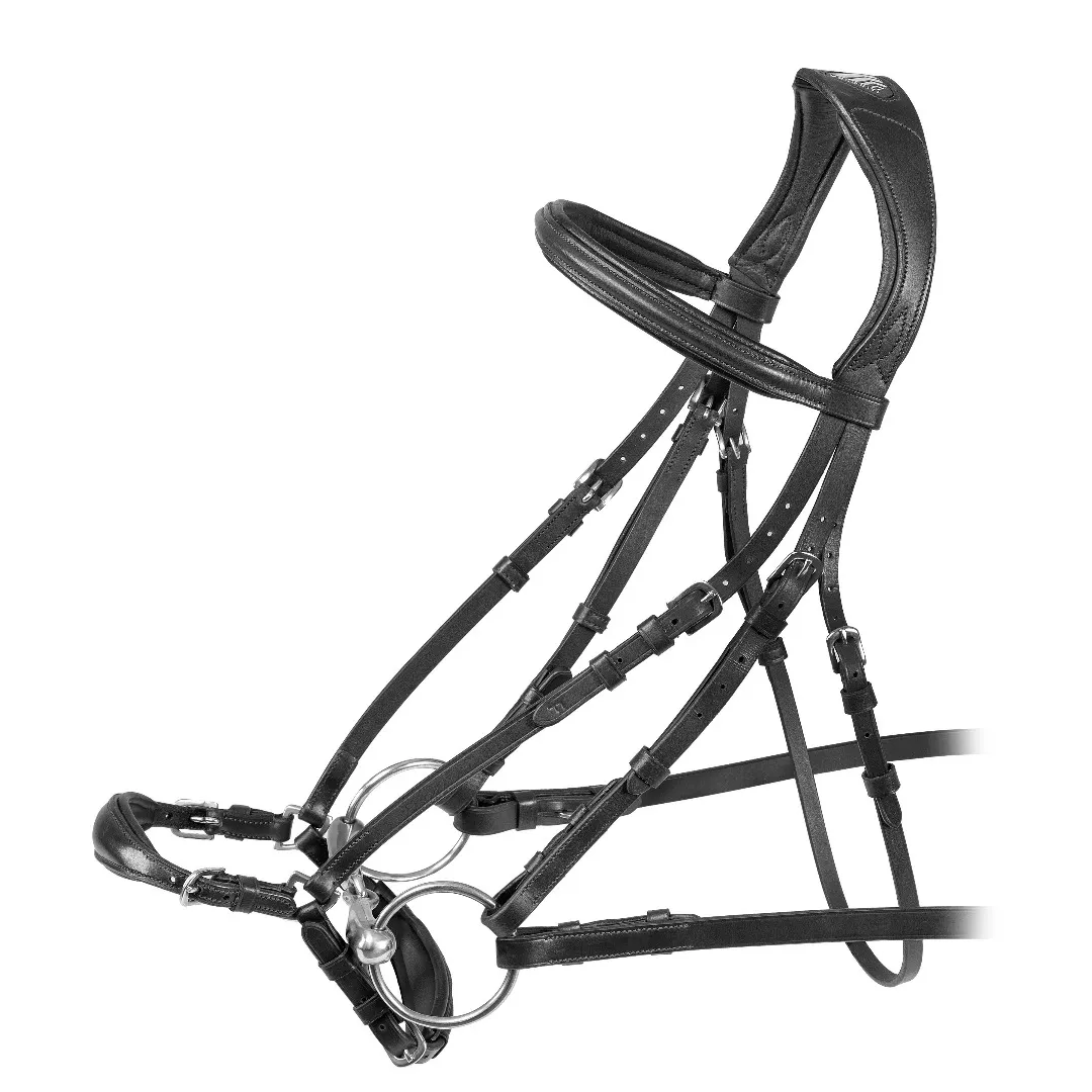Shires Velociti Drop Noseband Bridle #colour_black
