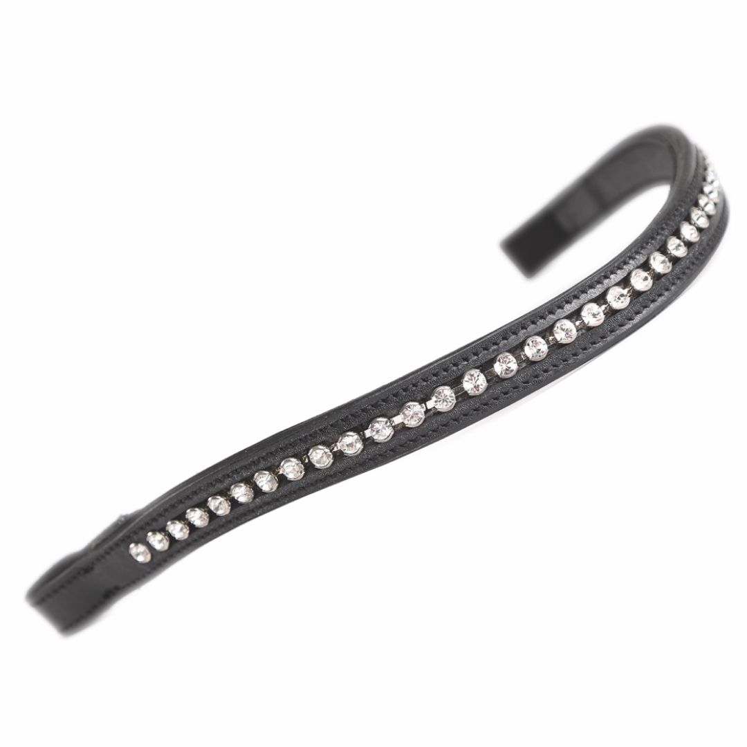 Shires Velociti GARA Large Diamante Browband #colour_black-clear