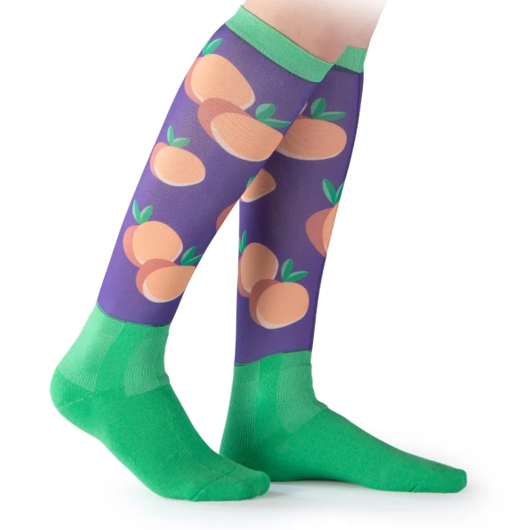 Shires Aubrion Hyde Maids Park Socks #colour_peaches