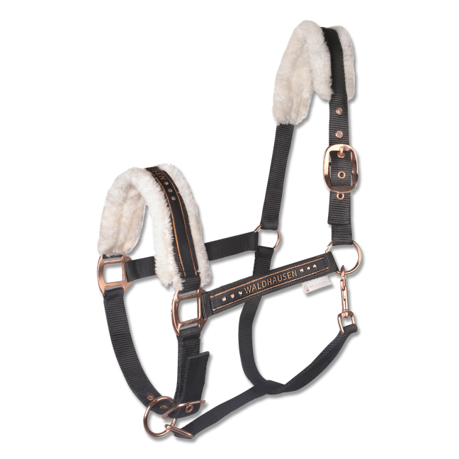 Waldhausen Elegant Halter #colour_black-rose-gold