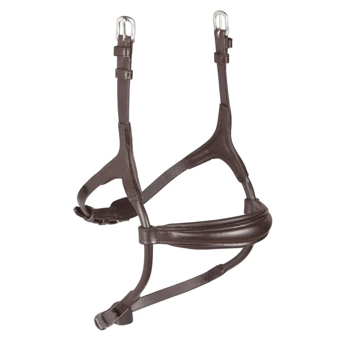 Shires Velociti RAPIDA Rolled Padded Cavesson Noseband #colour_havana