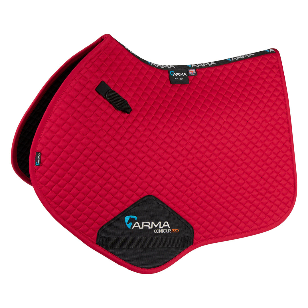 Shires ARMA Jump Saddlecloth #colour_deep-red