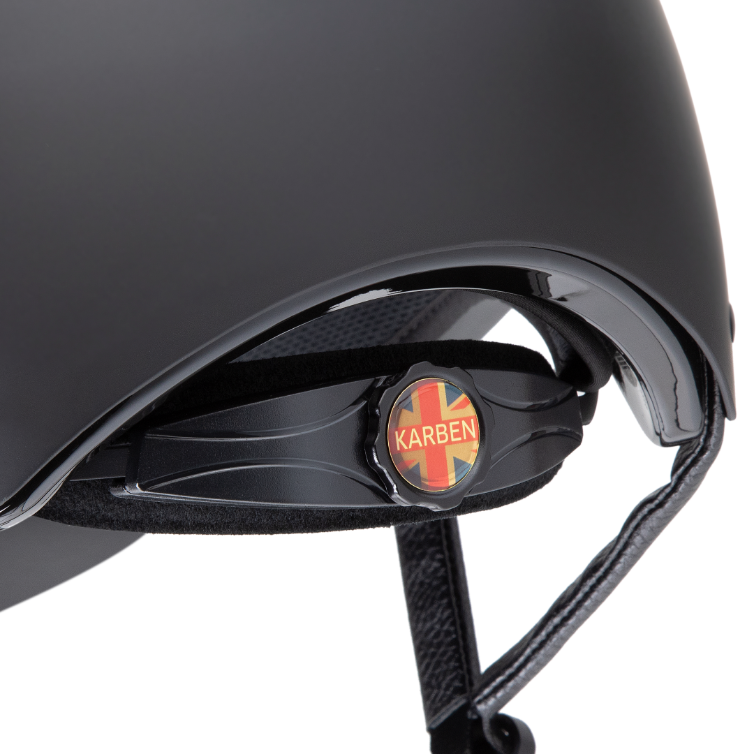 Karben Valentina Riding Hat #colour_black-rose-gold