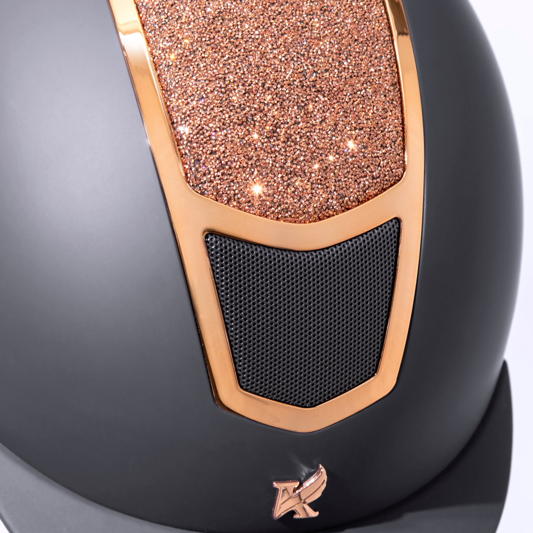 Karben Valentina Riding Hat #colour_black-rose-gold