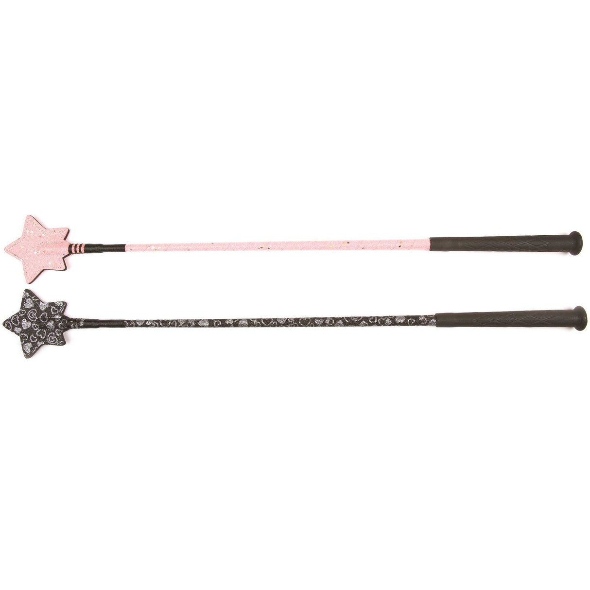 HySCHOOL Glitter Star Riding Whip 26"
