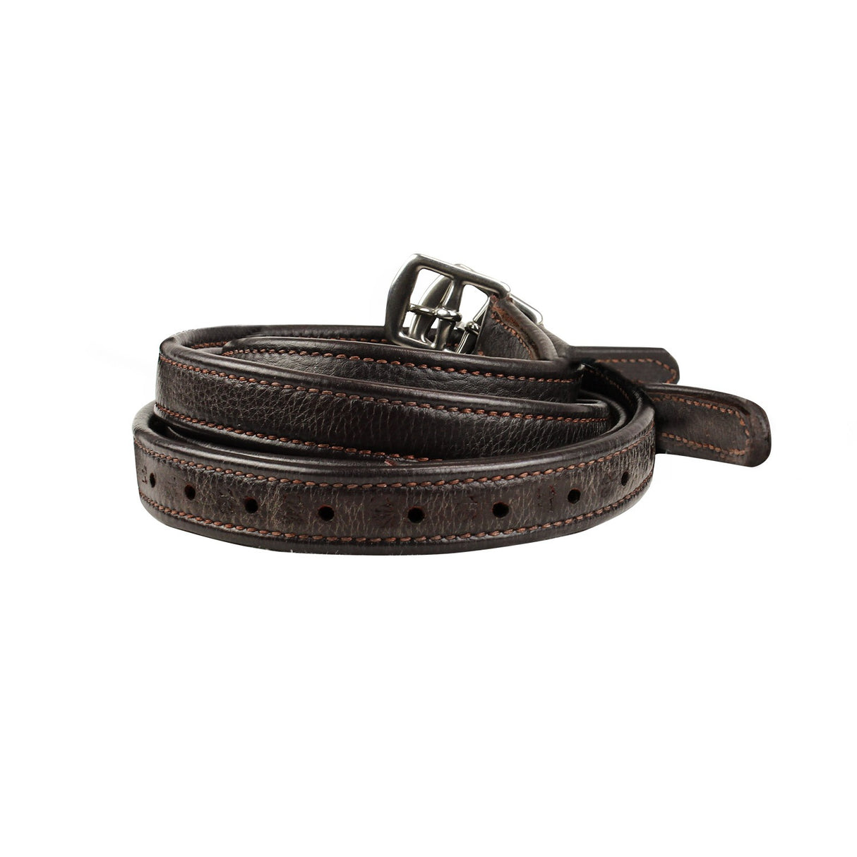 KM Elite Luxury Stirrup Leathers #colour_brown