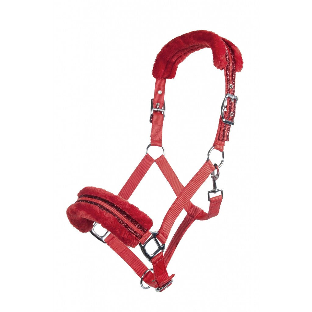 HKM Nylon Head Collar -Glitter- Polar Fleece Lining