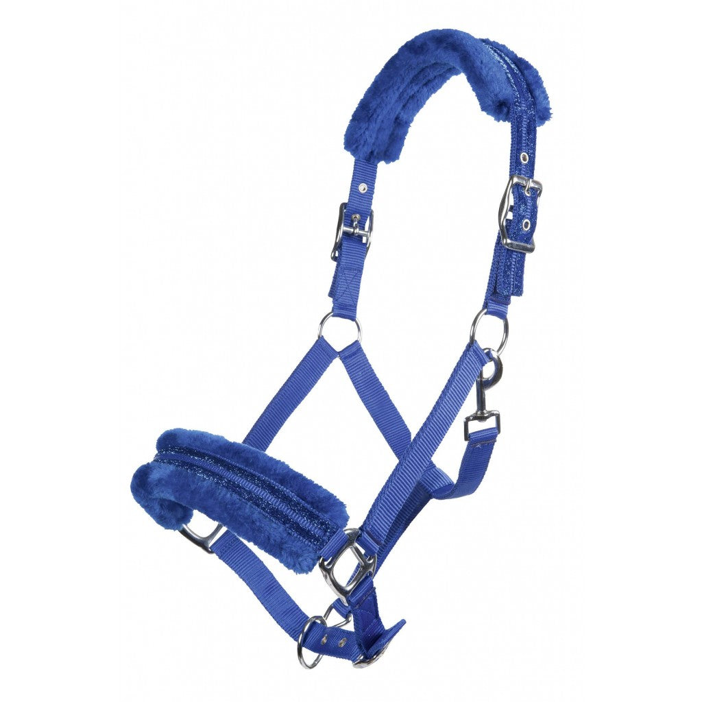 HKM Nylon Head Collar -Glitter- Polar Fleece Lining