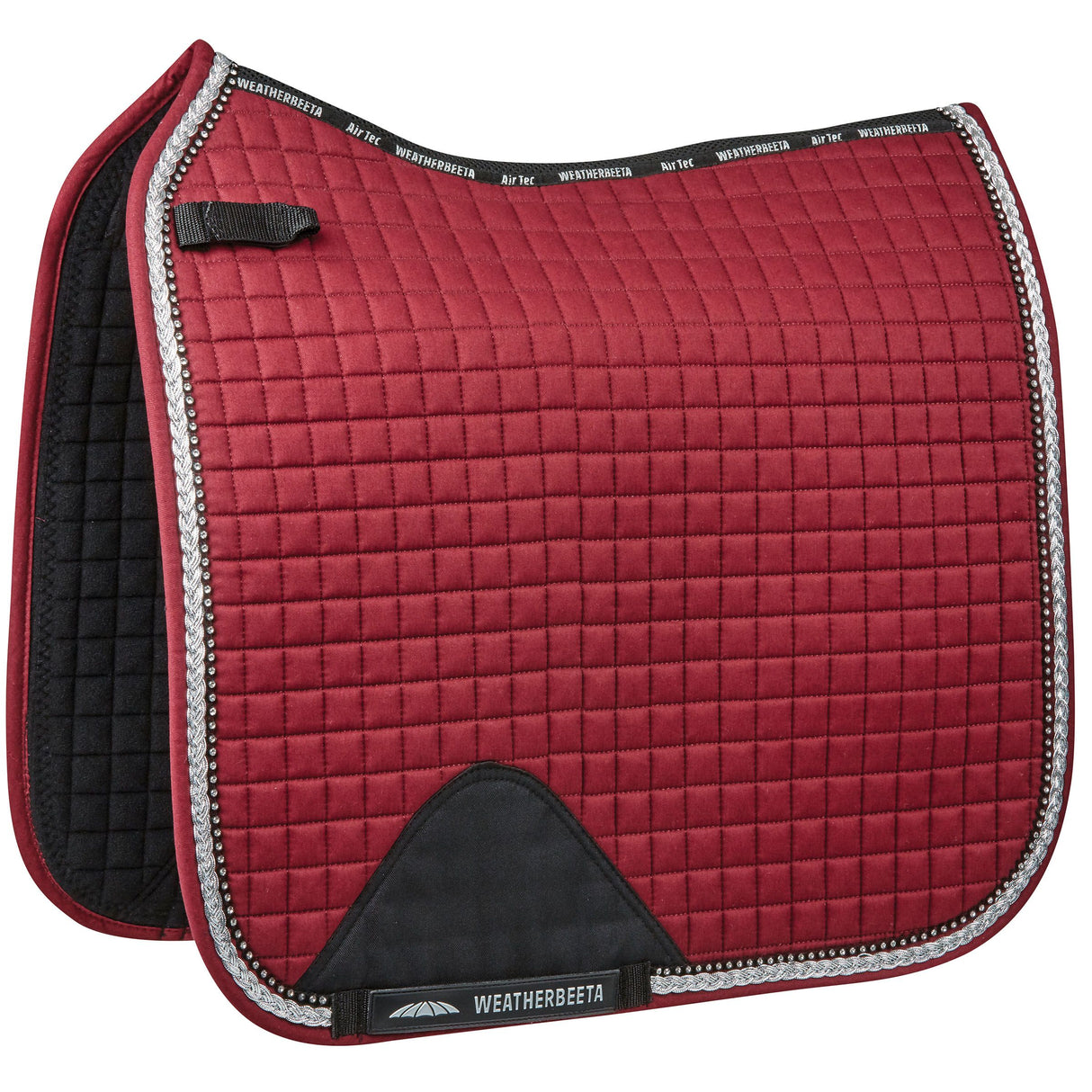 Weatherbeeta Prime Bling Dressage Saddle Pad #colour_maroon