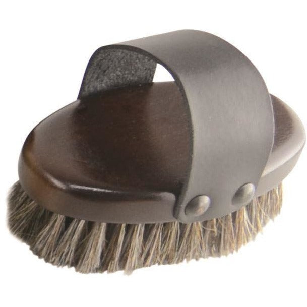 HySHINE Deluxe Horse Hair Wooden Body Brush