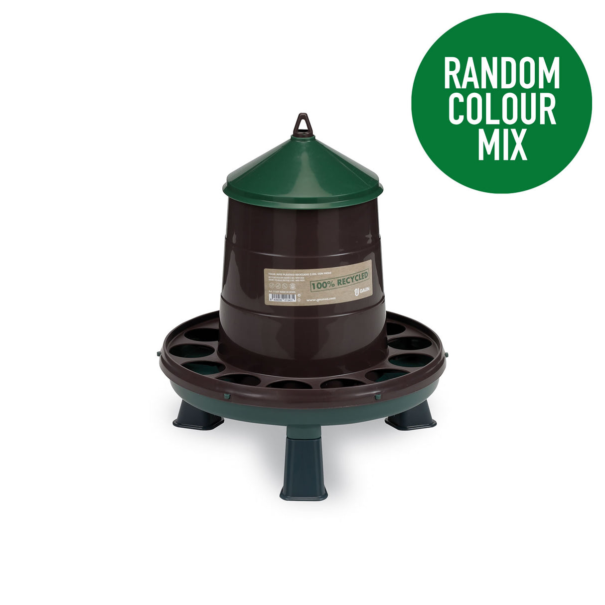 Gaun Poultry Feeder Plastic Recycled C/W Legs