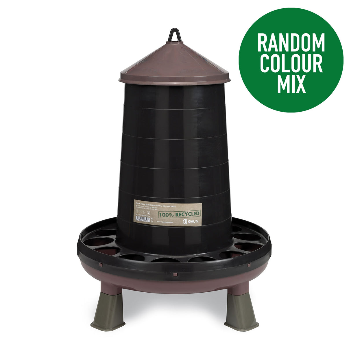 Gaun Poultry Feeder Plastic Recycled C/W Legs