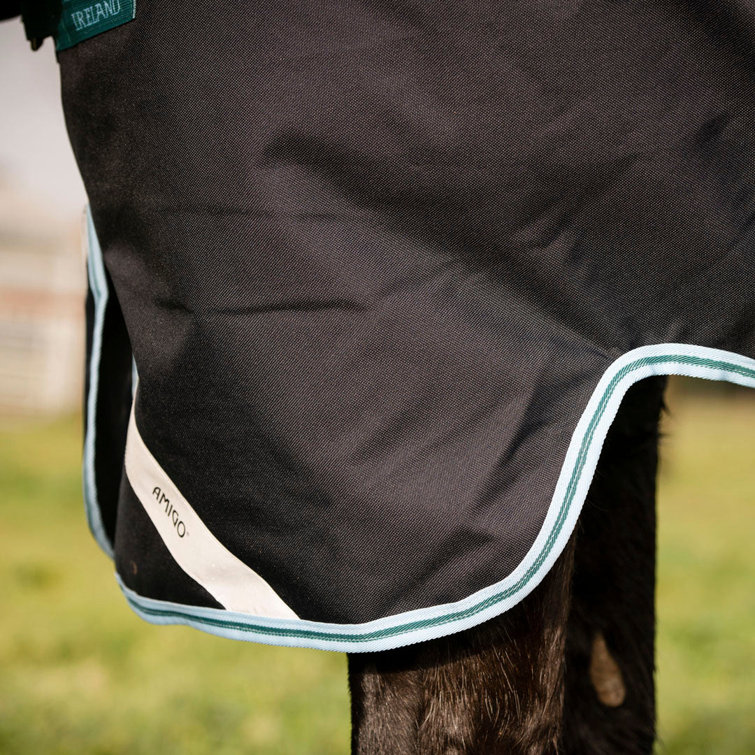 Horseware Ireland Amigo Bravo 12 Plus 250g Medium Turnout Rug #colour_navy-aqua-turquoise
