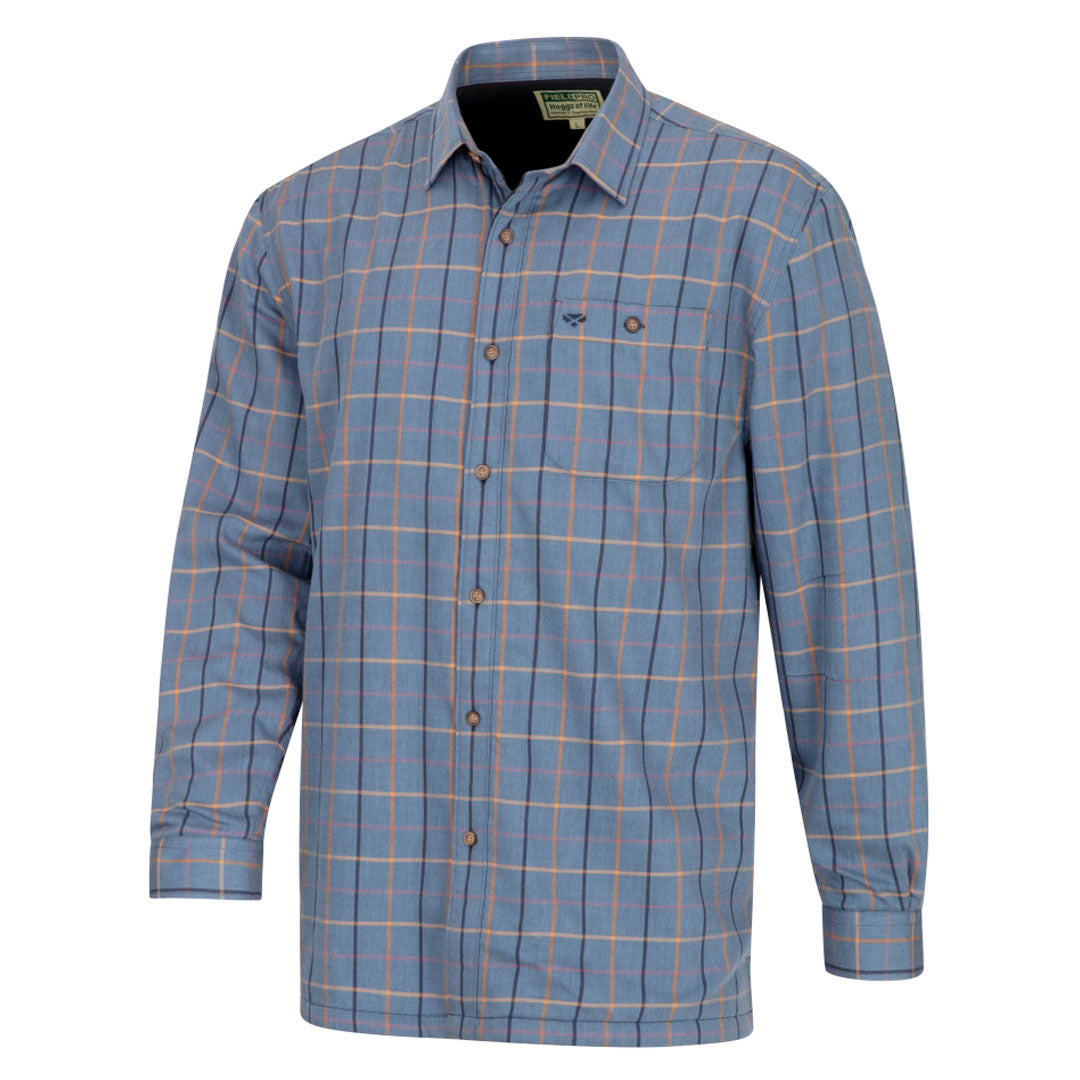 Hoggs of Fife Fleece Lined Men's Shirt #colour-blackthorn-sky-blue