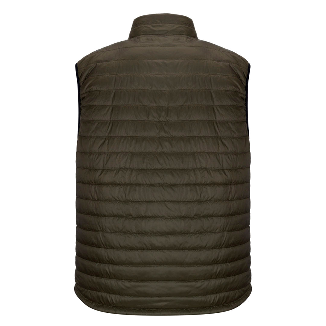 Hoggs of Fife Kingston Men's Rip Stop Gilet #colour_olive-green-merlot